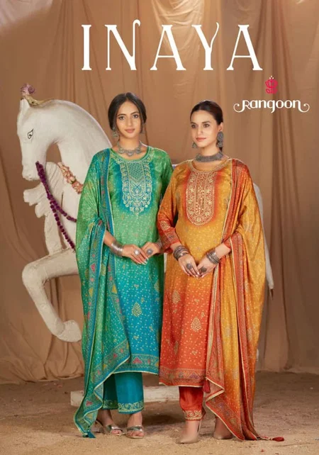 Inaya By Rangoon Pure Muslin Kurti With Bottom Dupatta